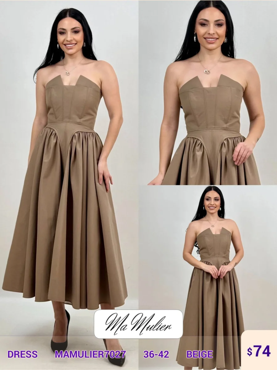 Платье MY RAANG (Beige, модель MAMULIER7027) оптом