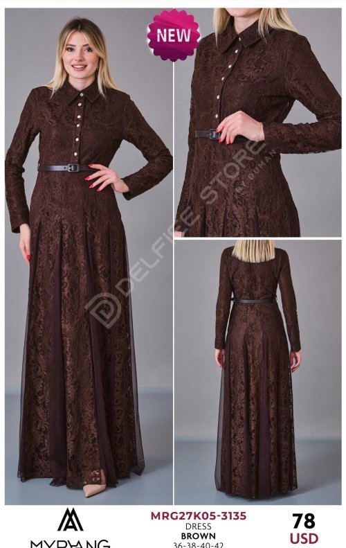 Платье MY RAANG (Коричневый, модель MRG27K05-3135) оптом