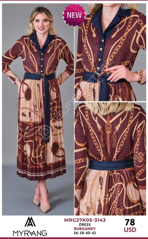 Платье MY RAANG (Burgundy, модель MRG27K05-3143) оптом