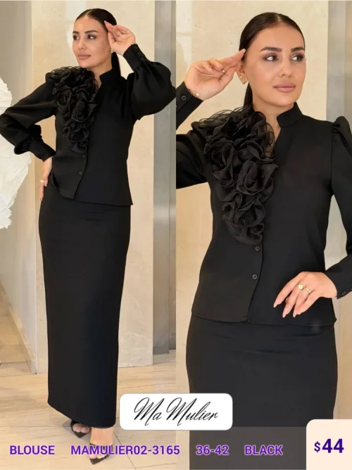 Блузка MY RAANG (Black, модель MAMULIER02-3165) оптом