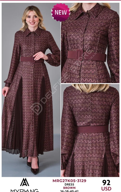 Платье MY RAANG (Коричневый, модель MRG27K05-3129) оптом