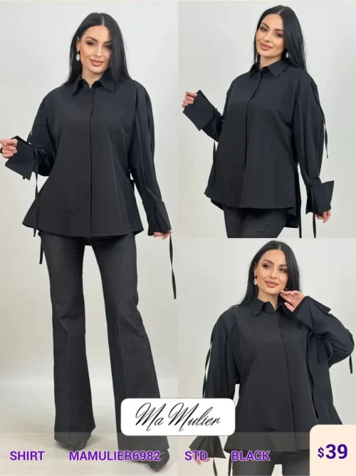 Рубашка MY RAANG (Black, модель MAMULIER6982) оптом