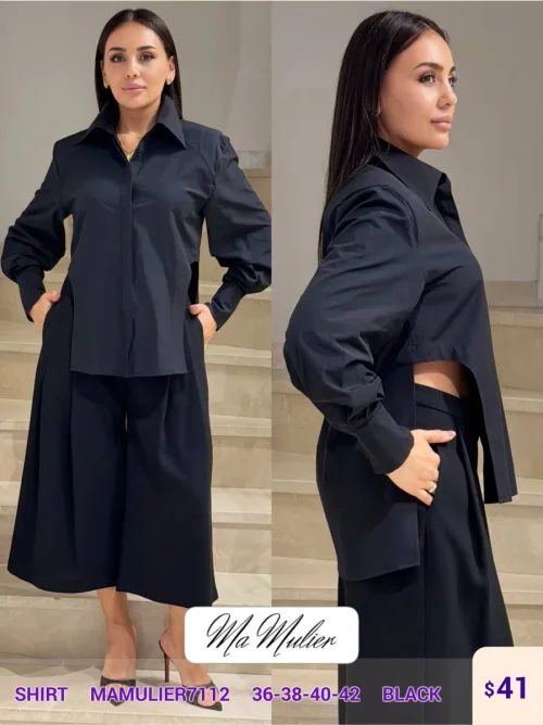 Рубашка MY RAANG (Black, модель MAMULIER7112) оптом