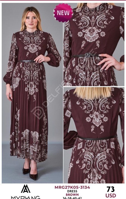 Платье MY RAANG (Коричневый, модель MRG27K05-3134) оптом