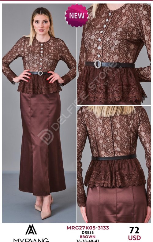 Платье MY RAANG (Коричневый, модель MRG27K05-3133) оптом