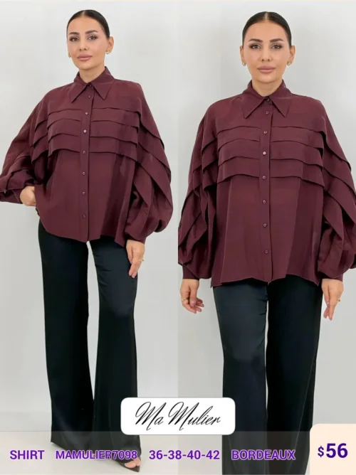 Рубашка MY RAANG (Burgundy, модель MAMULIER7098) оптом