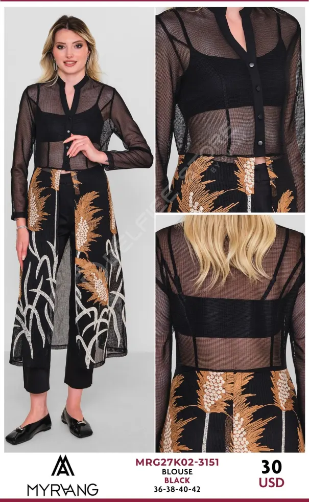 Блузка MY RAANG (Black, модель MRG27K02-3151) оптом