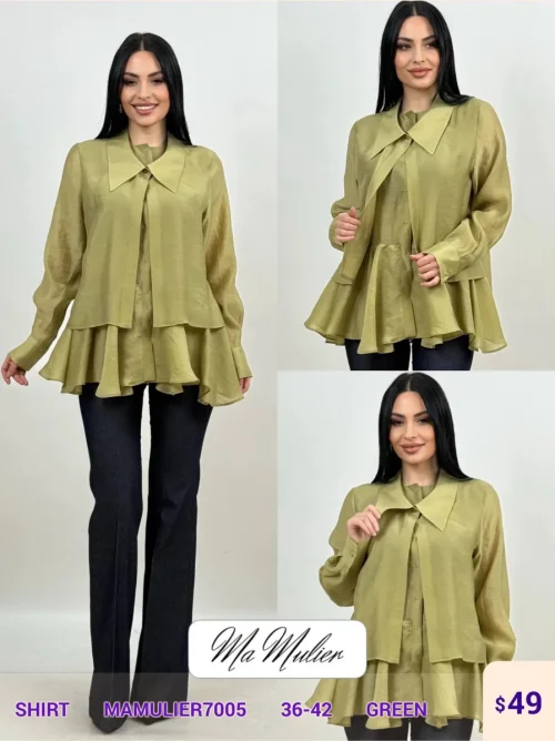 Рубашка MY RAANG (Green, модель MAMULIER7005) оптом