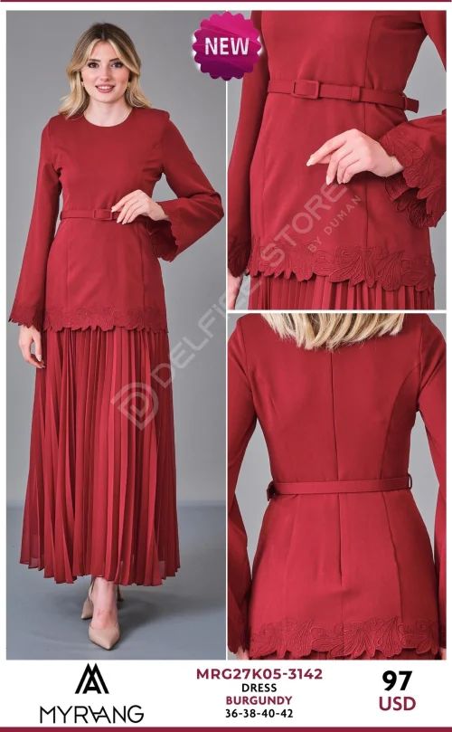 Платье MY RAANG (Burgundy, модель MRG27K05-3142) оптом