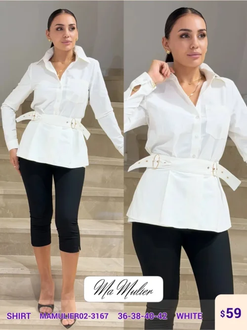Рубашка MY RAANG (White, модель MAMULIER02-3167) оптом