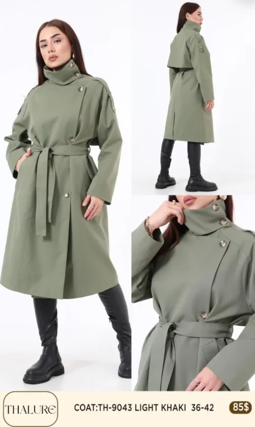 Пальто My8 Design (Olive, модель TH-9043) оптом