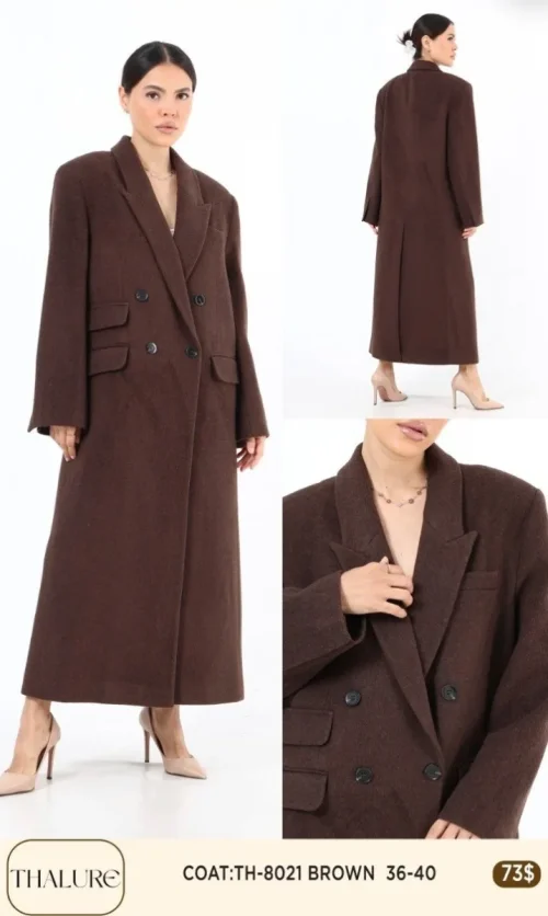 Пальто My8 Design (Brown, модель TH-8021) оптом