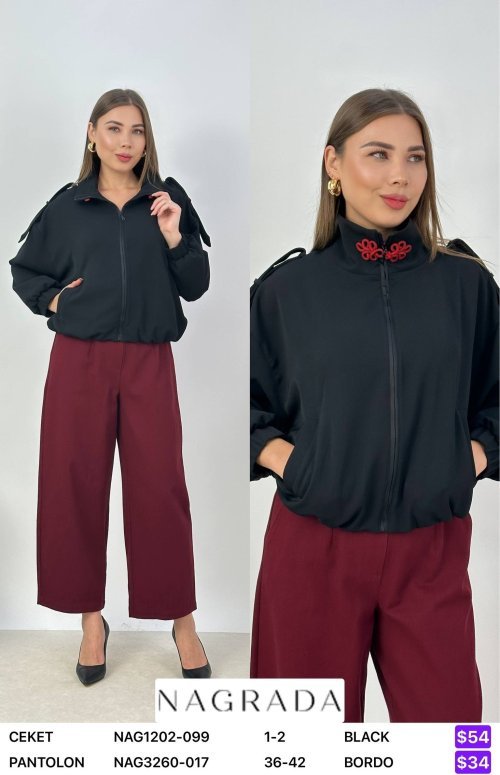 Брюки NAGRADA (Бордовый, модель NAG3260-017) оптом