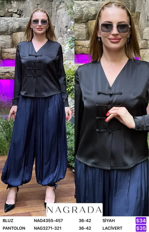 Блузка NAGRADA (Black, модель NAG4355-457) оптом