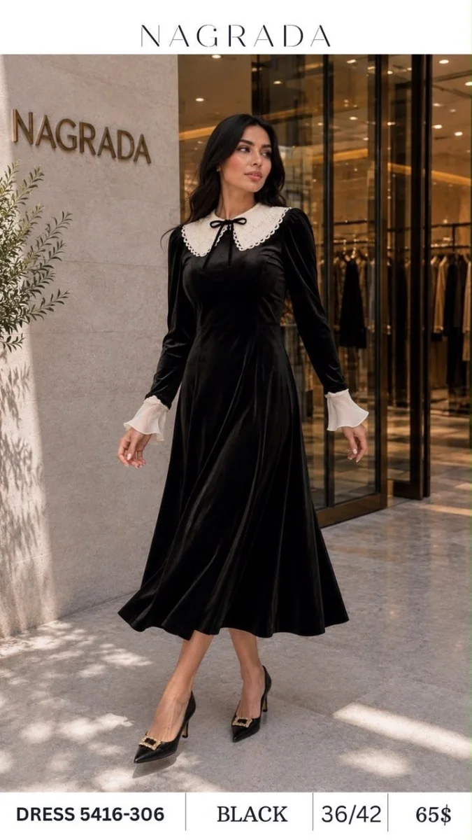 Платье NAGRADA (Black, модель 5416-306) оптом
