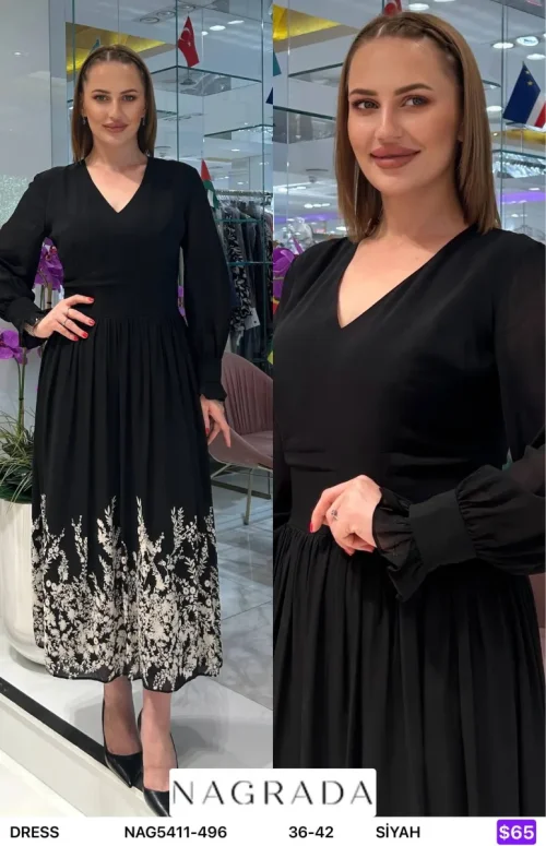 Платье NAGRADA (Black, модель NAG5411-496) оптом