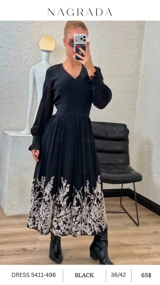 Платье NAGRADA (Black, модель 5411-496) оптом