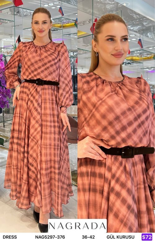 Платье NAGRADA (Розовый, модель NAG5297-376) оптом