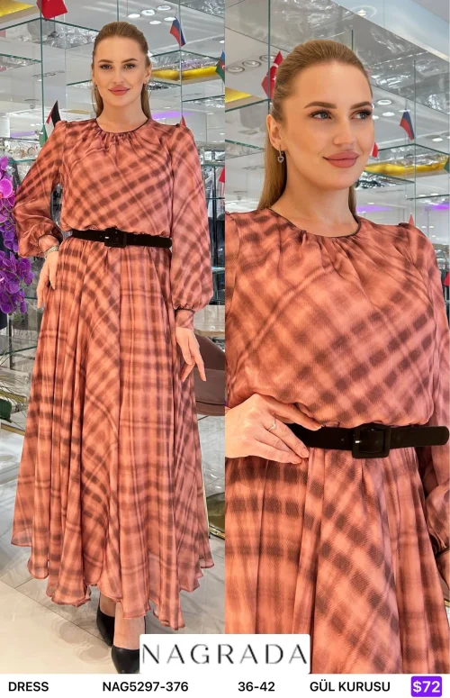 Платье NAGRADA (Розовый, модель NAG5297-376) оптом