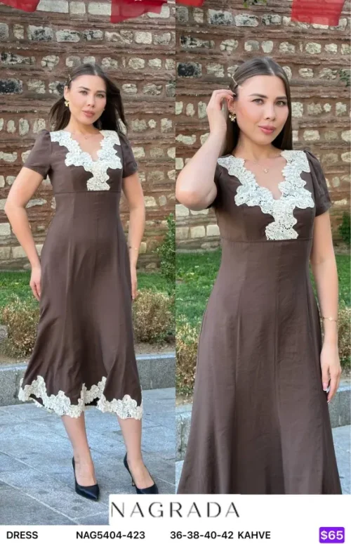 Платье NAGRADA (Brown, модель NAG5404-423) оптом