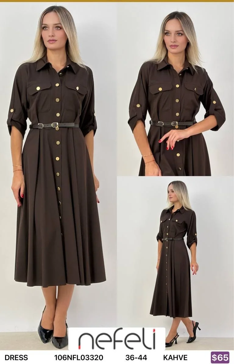 Платье Nefeli (Brown, модель 106NFL03320) оптом