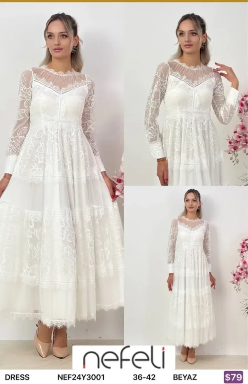 Платье Nefeli (White, модель NEF24Y3001) оптом