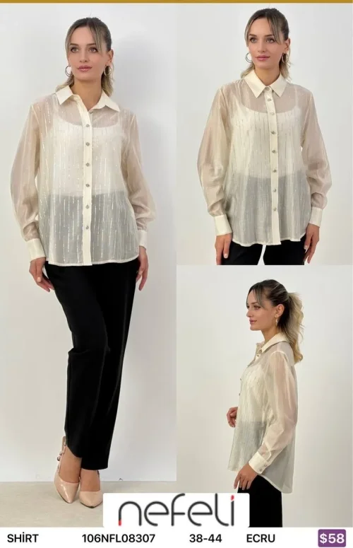 Рубашка Nefeli (Cream, модель 106NFL08307) оптом