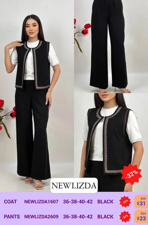 Брюки Newlizda (Черный, модель NEWLIZDA2609) оптом