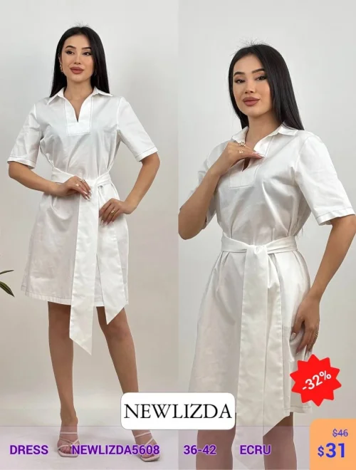 Платье Newlizda (Белый, модель NEWLIZDA5608) оптом
