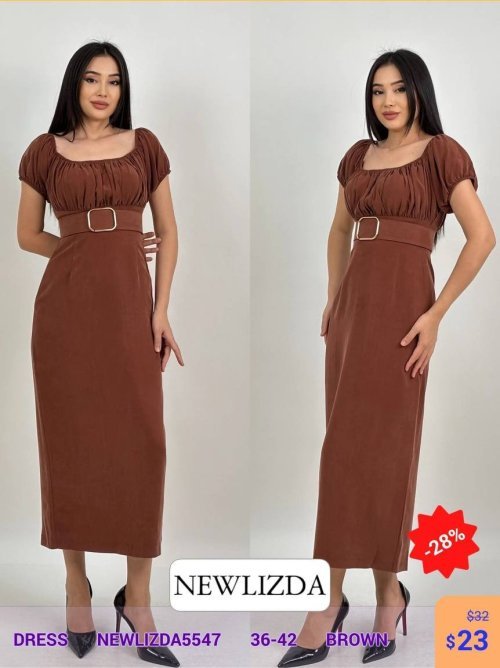 Платье Newlizda (Коричневый, модель NEWLIZDA5547) оптом