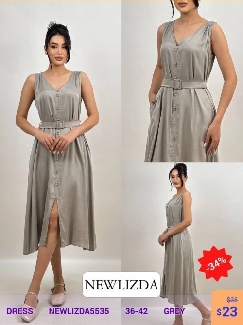 Платье Newlizda (Серый, модель NEWLIZDA5535) оптом