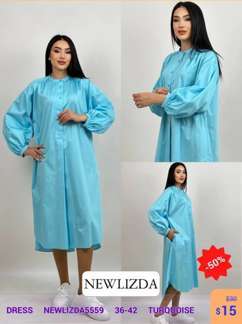 Платье Newlizda (Бирюзовый, модель NEWLIZDA5559) оптом