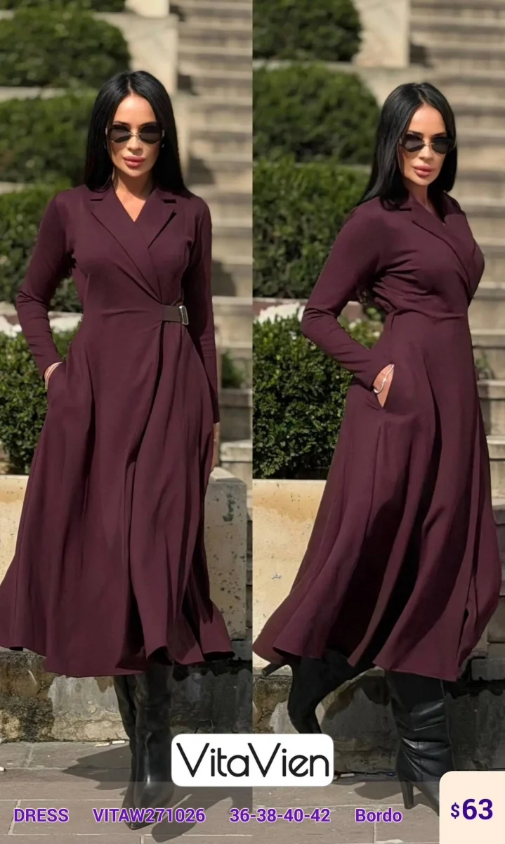 Платье Newlizda (Burgundy, модель VITAW271026) оптом