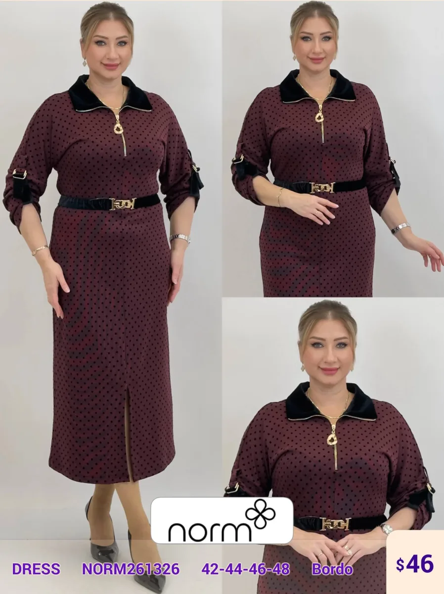 Платье NORM (Burgundy, модель NORM261326) оптом