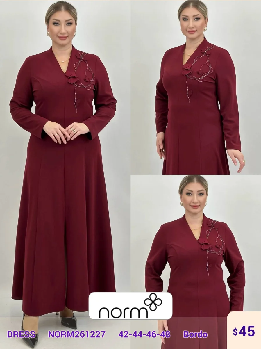 Платье NORM (Burgundy, модель NORM261227) оптом