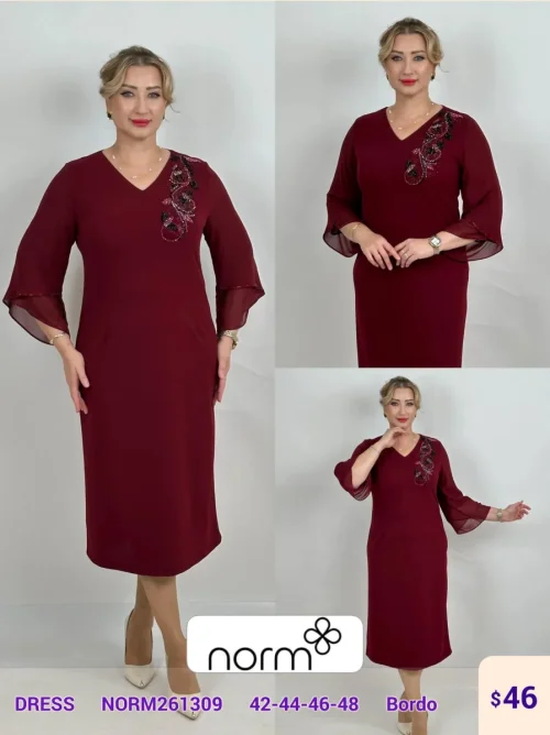 Платье NORM (Burgundy, модель NORM261309) оптом