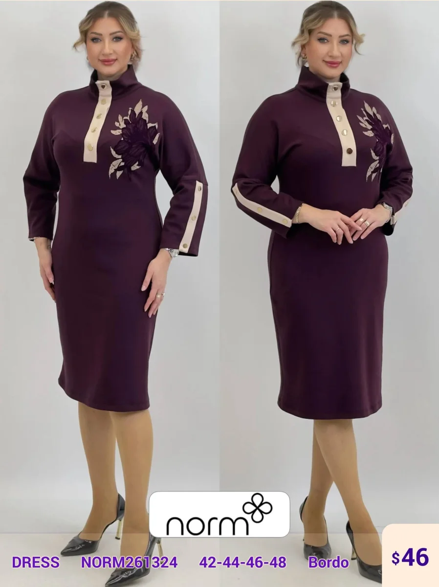 Платье NORM (Burgundy, модель NORM261324) оптом