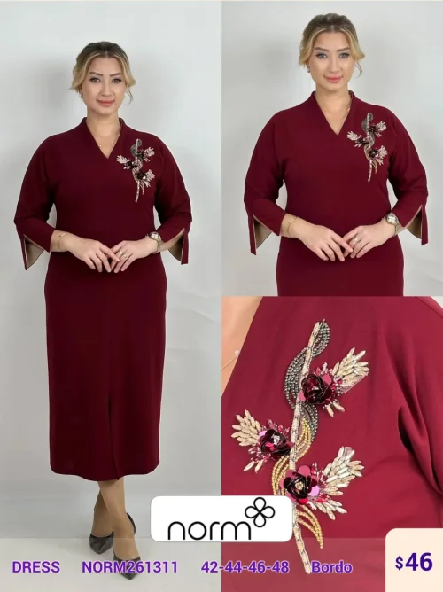 Платье NORM (Burgundy, модель NORM261311) оптом
