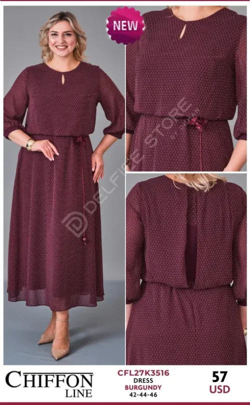 Платье NOVA NG (Burgundy, модель CFL27K3516) оптом