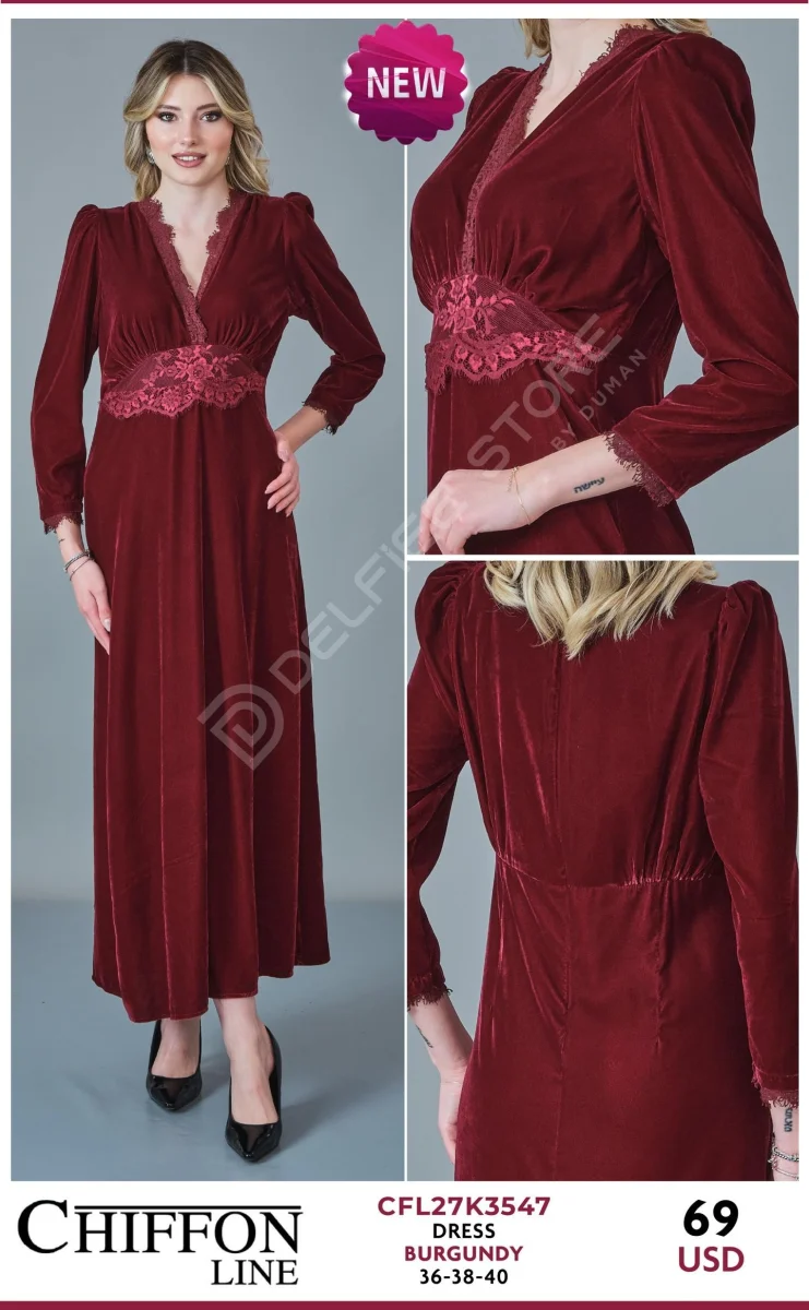 Платье NOVA NG (Burgundy, модель CFL27K3547) оптом