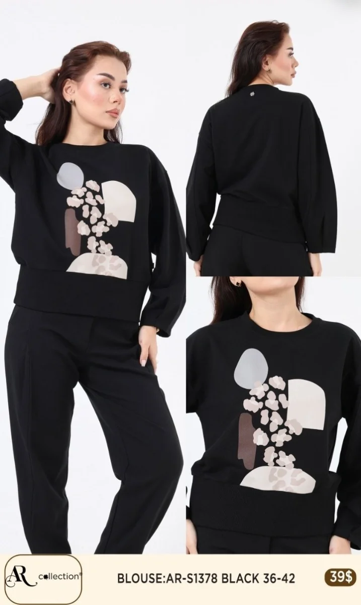 Блузка Nuova Stella (Black, модель AR-S1378) оптом