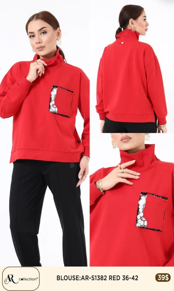 Блузка Nuova Stella (Red, модель AR-S1382) оптом