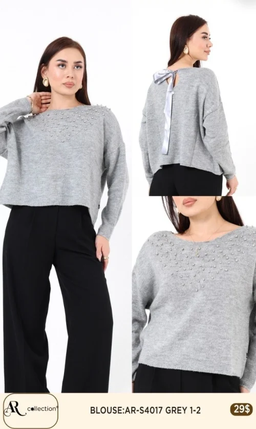 Блузка Nuova Stella (Gray, модель AR-S4017) оптом