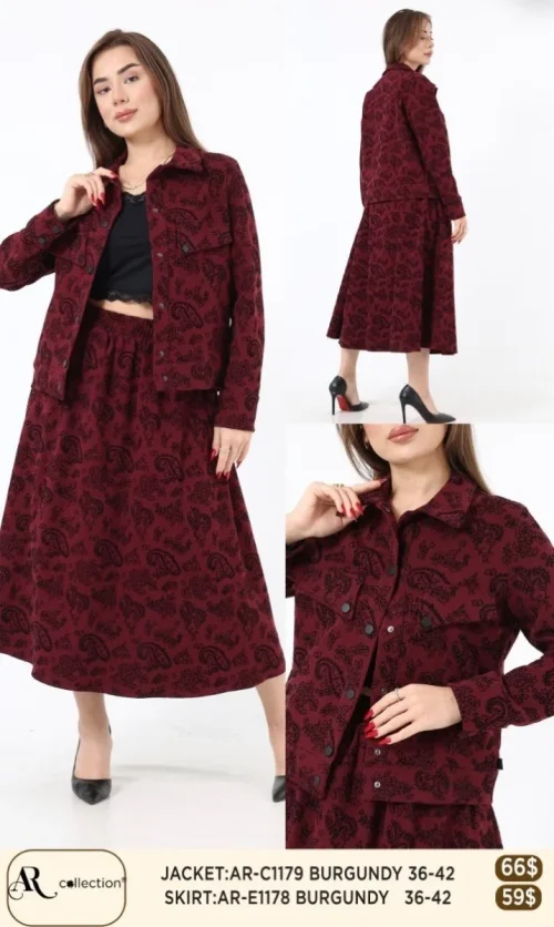 Юбка Nuova Stella (Burgundy, модель AR-E1178) оптом