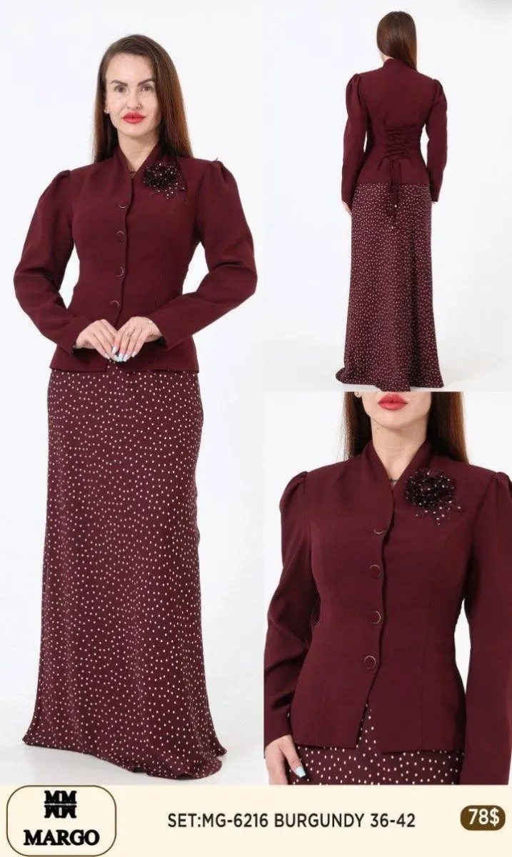 Костюмы и комплекты Nuova Stella (Burgundy, модель 6216) оптом