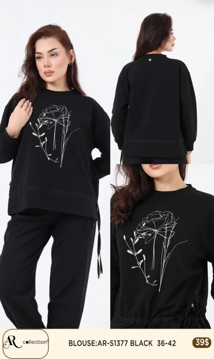 Блузка Nuova Stella (Black, модель AR-S1377) оптом