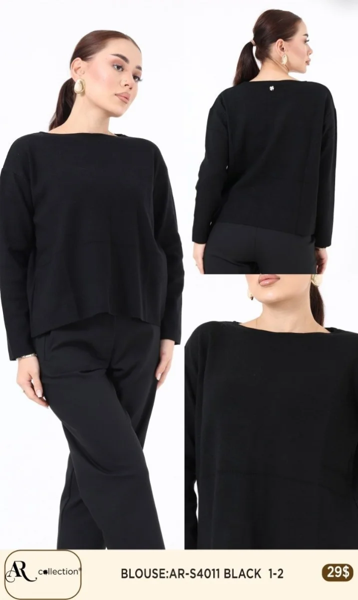Блузка Nuova Stella (Black, модель AR-S4011) оптом