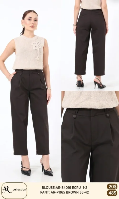 Брюки Nuova Stella (Brown, модель AR-P1165) оптом