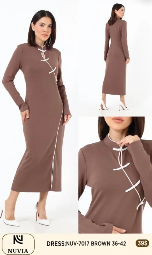 Платье NUVIA (Brown, модель 7017) оптом
