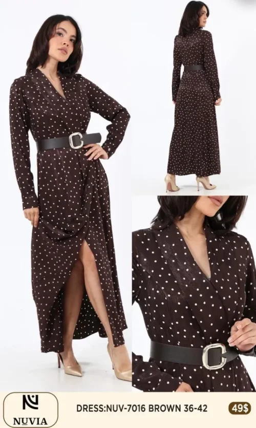 Платье NUVIA (Brown, модель 7016) оптом
